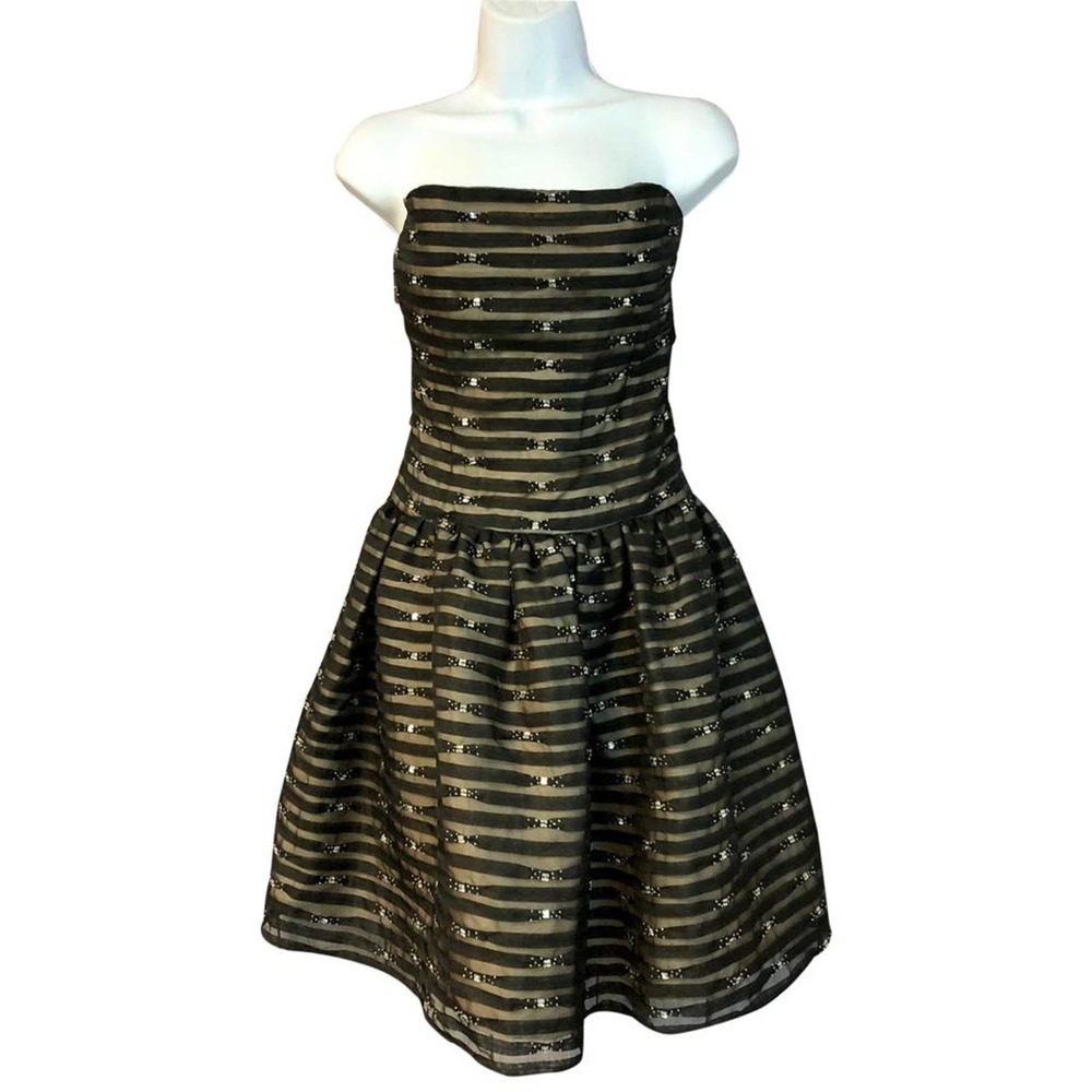 ANGEL SANCHEZ BLACK COCKTAIL DRESS 8